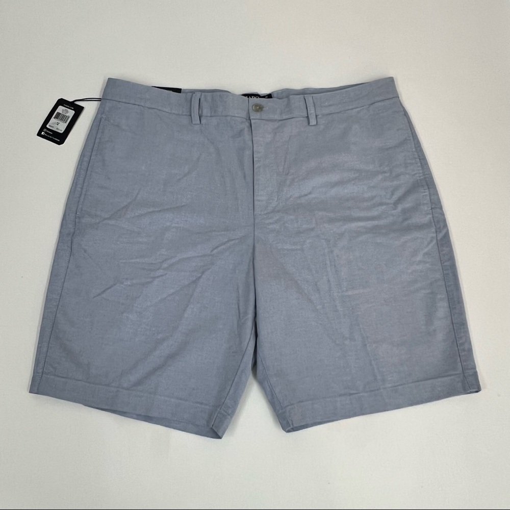 Chaps Mens 40 Bermuda Stretch Oxford Shorts 10" inseam Retreat Blue 40W